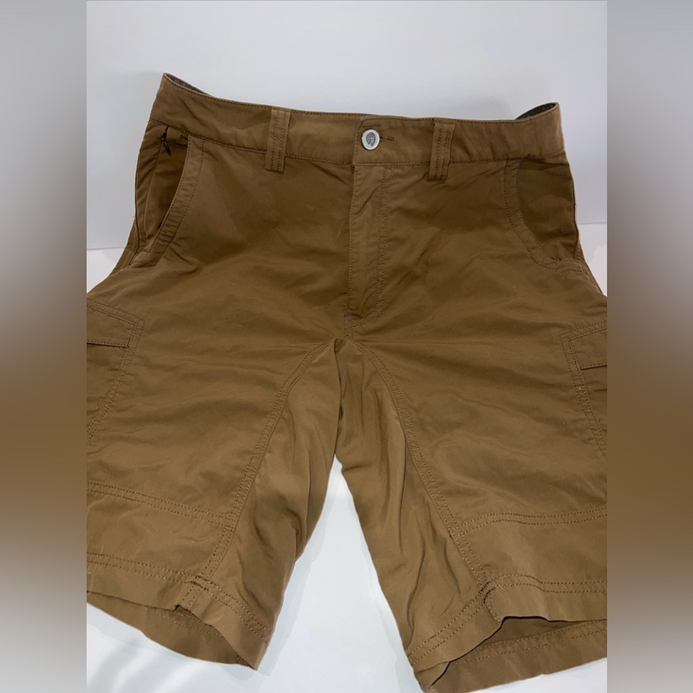 Redington Men's Brown Zip Cargo Lightweight Fishing Shorts Size 32